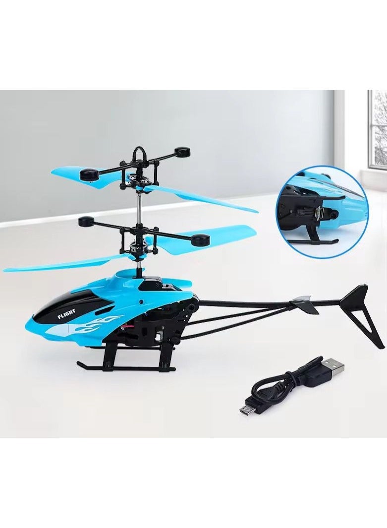 Flying Mini Rc Infraed Induction Helicopter Aircraft Flashing Light Toys For Kid - Image 3